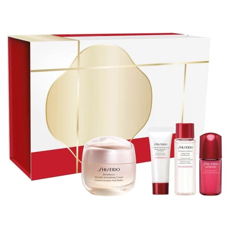 Shiseido Set Benefiance cu cremă pentru netezirea ridurilor – tratament anti-îmbătrânire și de netezire a pielii