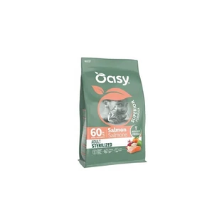Oasy Superior Formula Adult Sterilized with Salmon - Complete Food for Neutered or Spayed Adult Cats, 1.5 kg