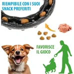 Ferplast Smile large - anello dentale con cristalli di bicarbonato e aroma carne per igiene orale cani taglia grande