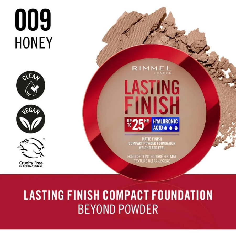 Rimmel Lasting Finish – podkład w kompakcie – nr 09 Honey: ceny i cechy
