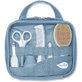 Coffret de soins pour bébé Nuvita - 9 pièces avec trousse, dès la naissance, bleu