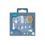 Coffret de soins pour bébé Nuvita - 9 pièces avec trousse, dès la naissance, bleu