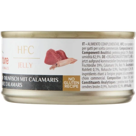 Almo Nature HFC Jelly ton cu calamar – hrană umedă pentru pisici adulte, 70 g