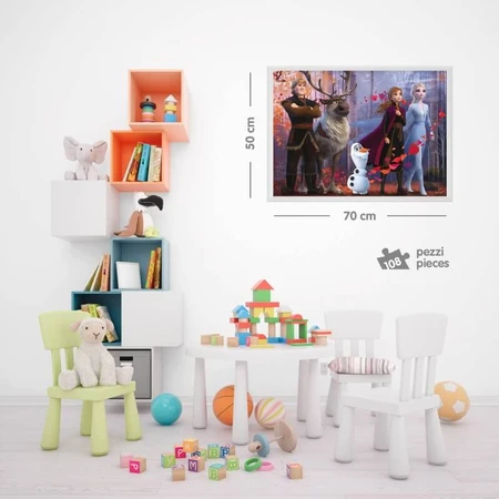 Lisciani Disney Frozen 2 – puzzle supermaxi cu două fețe, de 108 piese