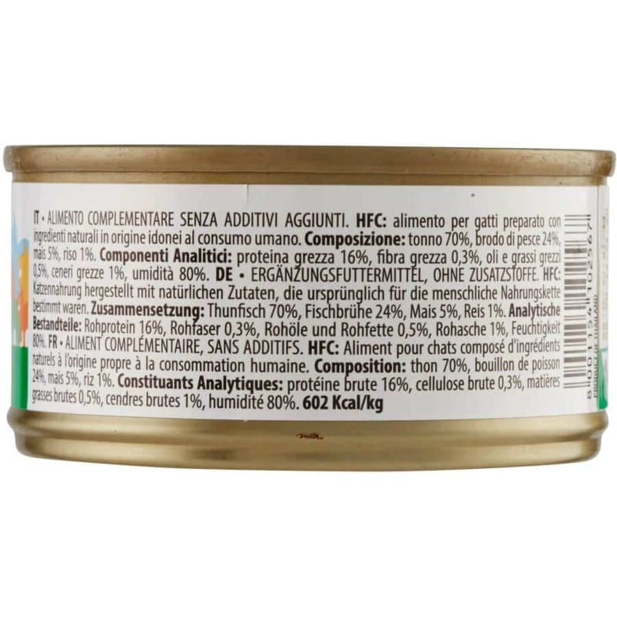 Almo Nature HFC Thon naturel au maïs - Nourriture humide pour chats adultes, 70 g