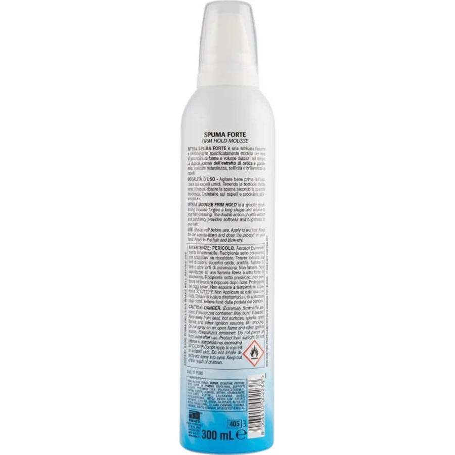 Mousse fijadora de alta fijación Intesa Spuma con extracto de ortiga y pantenol, 300 ml