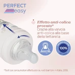 Chicco Perfect Easy - Anti-koliekfles met Soft Sense-siliconen speen, vanaf 2 maanden, gemiddelde doorstroming, 250 ml