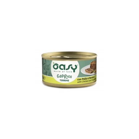 Oasy Wet Cat Caprice Terrine met kip en groenten – Volledig voer voor volwassen katten, 85 g