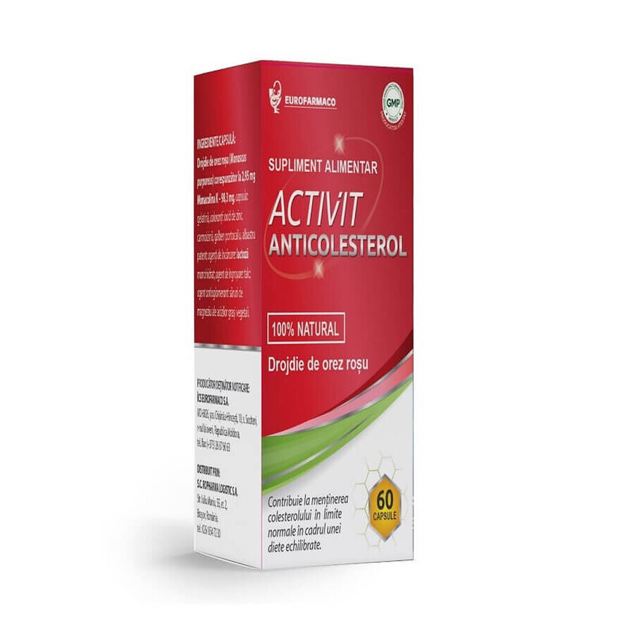 Activité anti-cholestérol, 60 gélules, Eurofarmaco