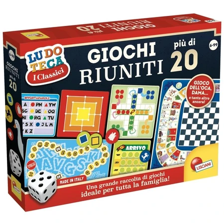 Zestaw gier Lisciani Playroom — ponad 20 gier i 12 gier planszowych dla dzieci w wieku od 6 lat: ceny i cechy