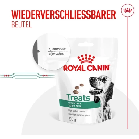 Royal Canin Treats Satiety Diets – gustări dietetice pentru câini, destinate controlului greutății și senzației de sațietate, 230 g