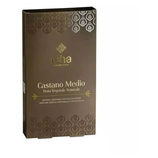 Isha Medium Brown – naturalna farba do włosów na bazie składników roślinnych, 100 ml
