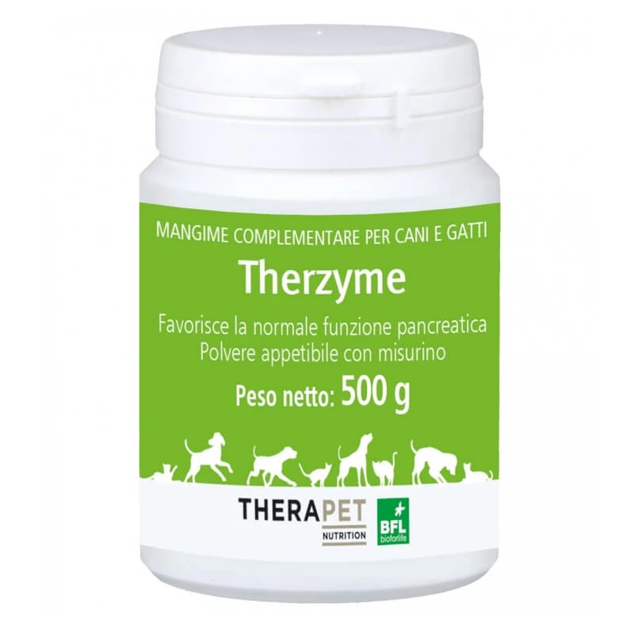 Therapet Therzyme xl – hrană complementară pentru câini și pisici de toate vârstele, pulbere, 500 g