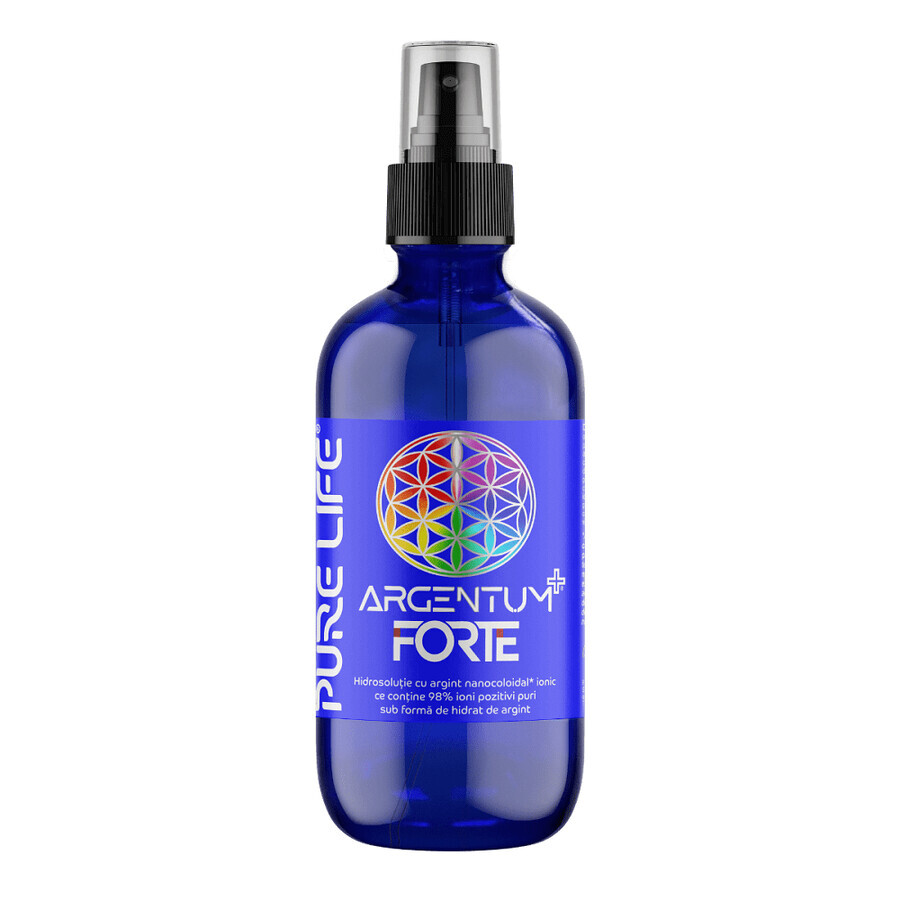 Plata nanocoloidal Argentum+ Forte, 120 ml, Pure Life