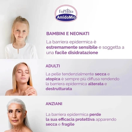 Euphidra bagno rinfrescante in polvere per neonato amidomio 125 g