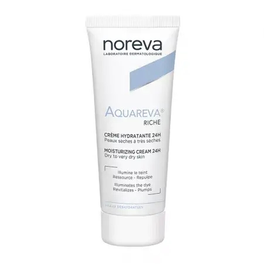 Noreva Aquareva Rijke Textuur Hydraterende Crème 24H, 40 ml