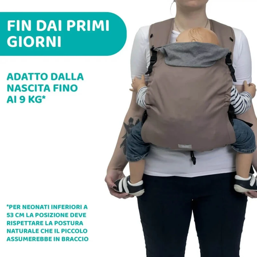 Chicco Skin Fit – marsupiu ergonomic pentru bebeluși – bej cald