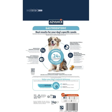 Advance Veterinary Diets Gastroenteric - Volledig voer voor puppy’s en volwassen honden met maag- en darmklachten, 3 kg