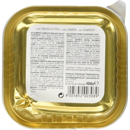 Stuzzy Paté classico prosciutto - alimento completo per gatti 100 gr