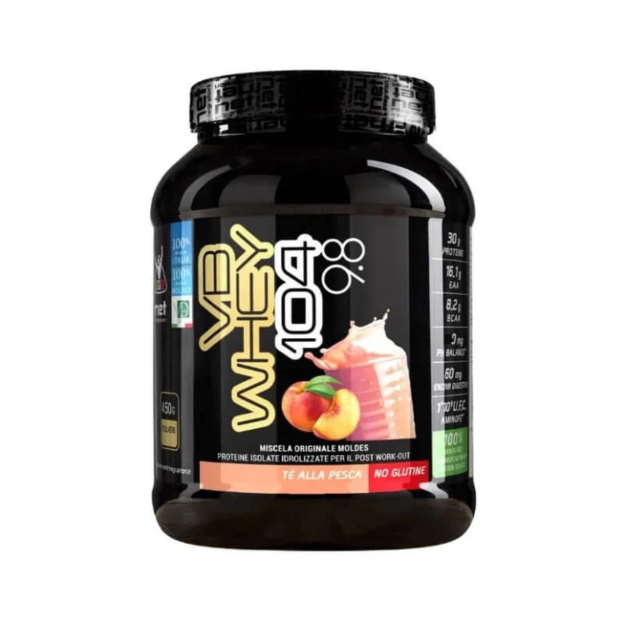 Moldes Net VB Whey 104 9.8 Peach Tea - Eiwitpoedersupplement, 450 g