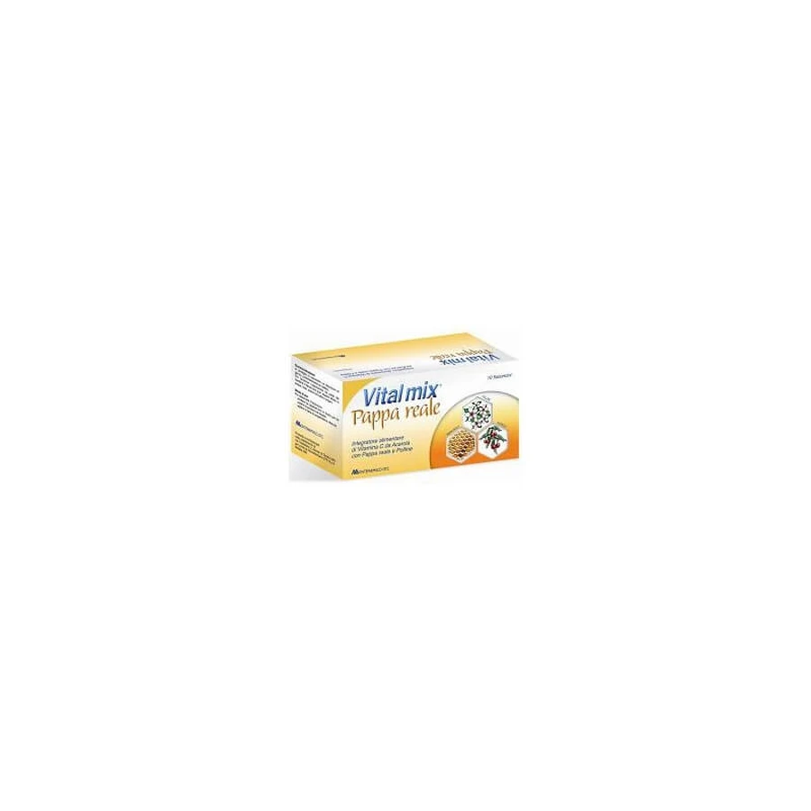 Montefarmaco Vitalmix lăptișor de matcă, 10 flacoane a câte 10 ml – supliment tonic și reconstituitor (ambalaj îndoit)