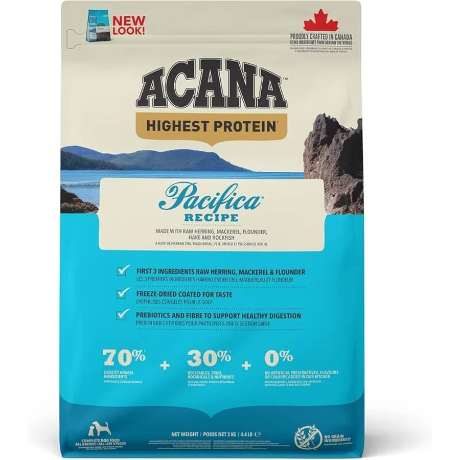 Acana Pacifica Fischrezept – Alleinfuttermittel für Hunde aller Größen und Lebensphasen, 2 kg