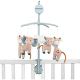 Nattou Luna & Axel - Móvil musical de madera con peluches, 50 cm