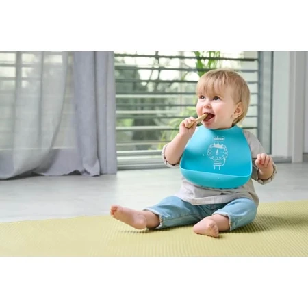 Chicco Easy Start – Silikon-Entwöhnungsset für Babys ab 6 Monaten – Hellblau