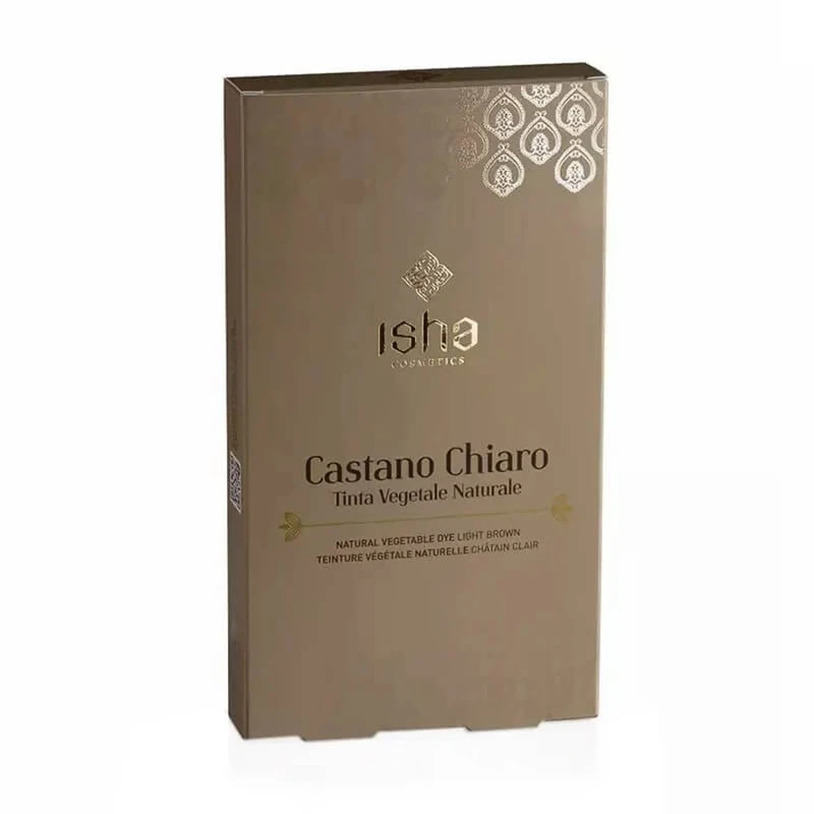 Isha Light Brown - Coloration capillaire naturelle à base de plantes, 100 ml