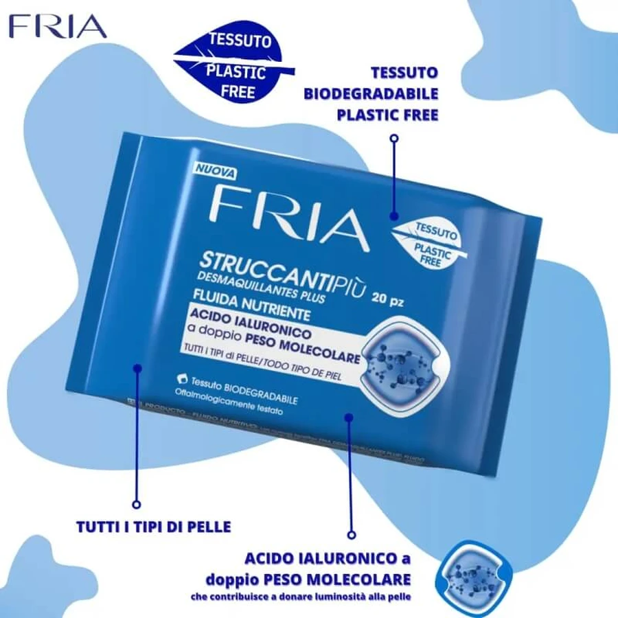 Desmaquillante fluido nutritivo Fria: 20 toallitas desmaquillantes para piel normal