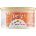 Almo Nature Daily Adult Cat Lachs-Mousse – Alleinfuttermittel für ausgewachsene Katzen, 85 g