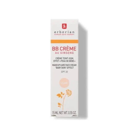 Crema BB de ginseng de Erborian - Hidratante con color coreana con SPF 20, 15 ml - Clair