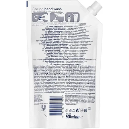 Dove Sapone liquido detergente cremoso fresh touch go fresh - ricarica da 500 ml