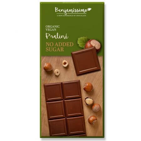 Praliné de chocolate ecológico, 70 g, Benjamissimo