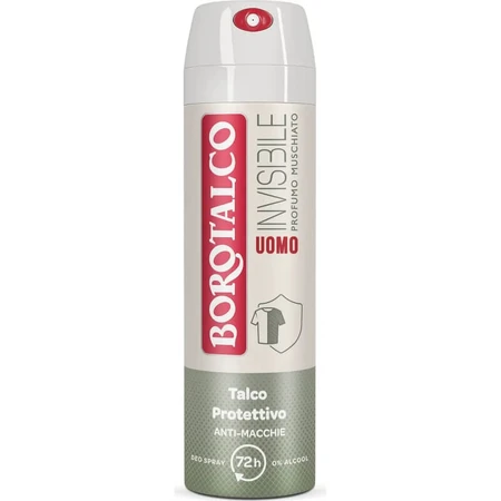 Borotalco Invisible for Men, Moschus-Duft – 72-Stunden-Deo-Spray, 150 ml