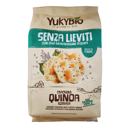 Galletas saladas ecológicas con qinoa, 200 g, Yukibio