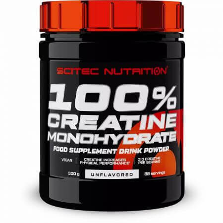 Creatina monohidrato sin sabor, 300 g, Scitec Nutrition