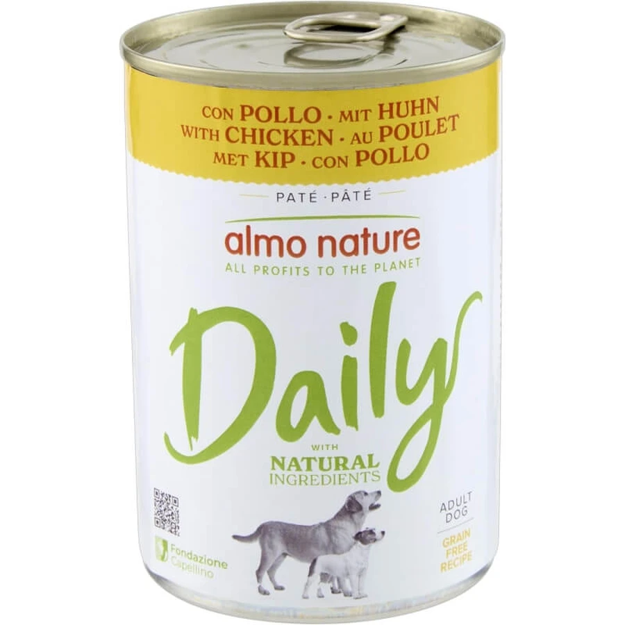 Almo Nature Daily Menu Huhn – Alleinfuttermittel in Nassform für erwachsene Hunde, 400 g
