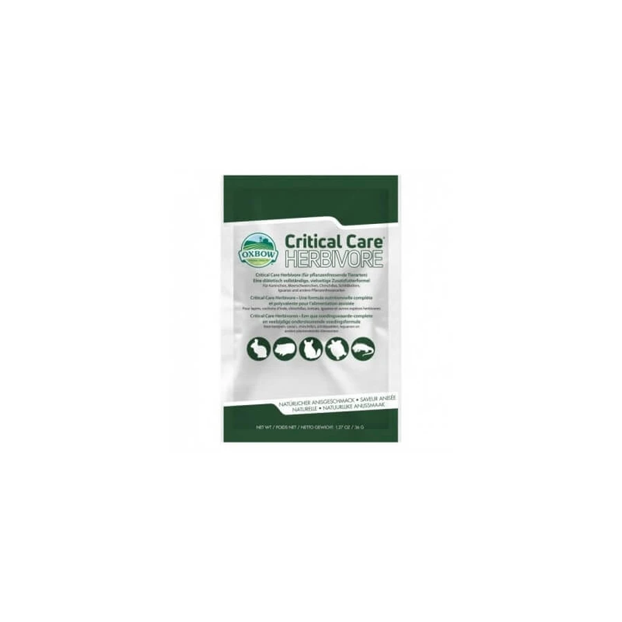 Oxbow Critical Care Herbivore - Aliment complet pour herbivores en convalescence, 36 g