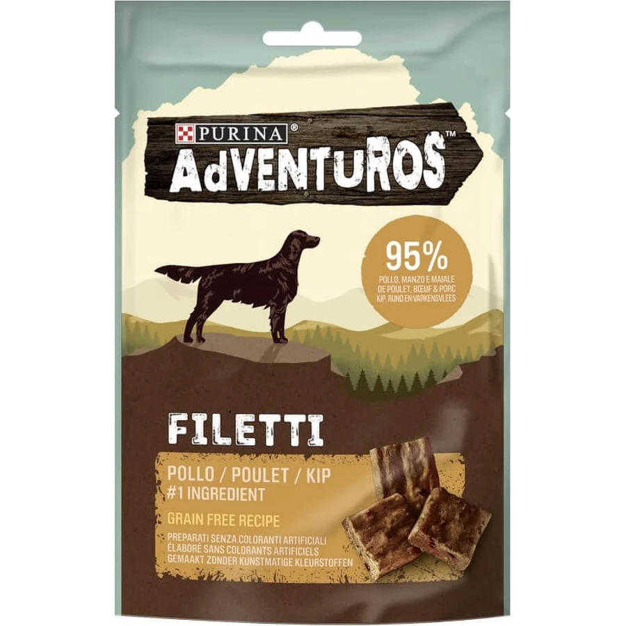 Adventuros Hähnchenstreifen – Hundesnacks, 70 g