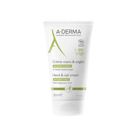 Crema hidratanta pentru maini si unghii, 50 ml, A-Derma