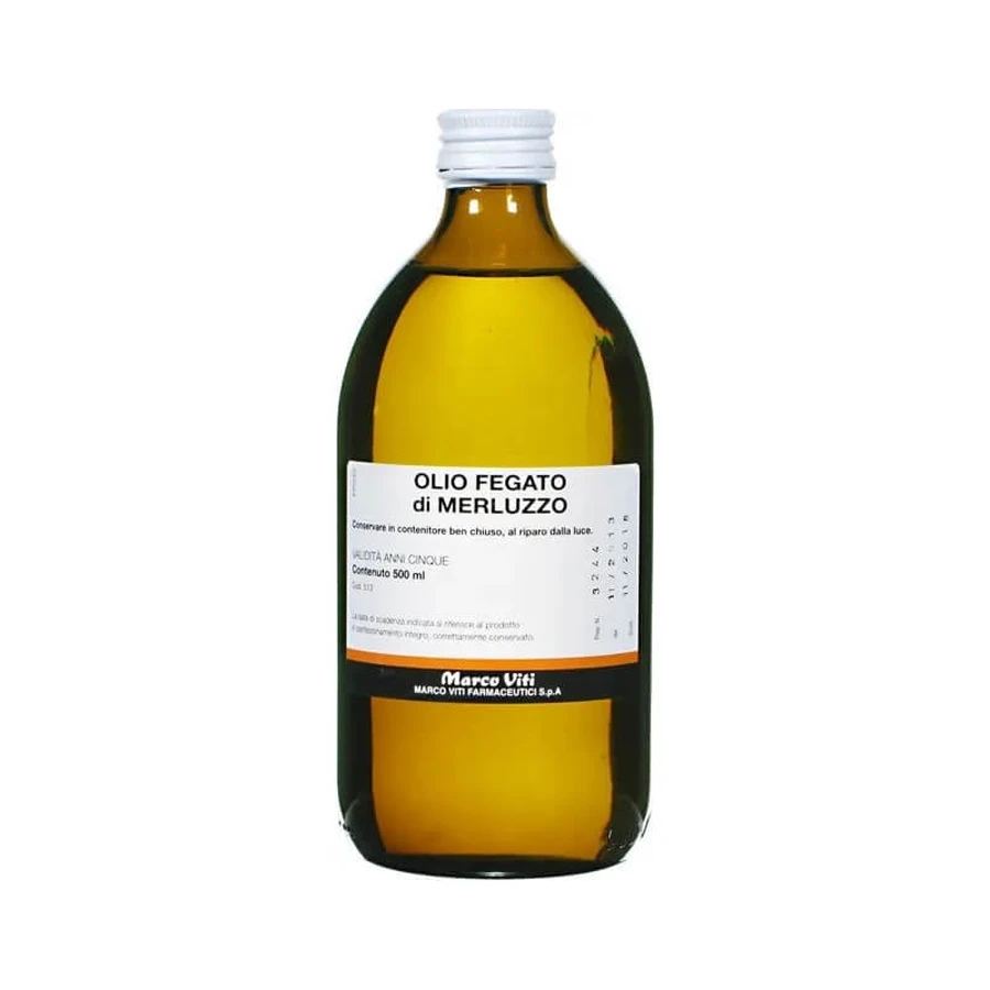 Marco viti olio di fegato di merluzzo 500 ml - integratore di vitamina d