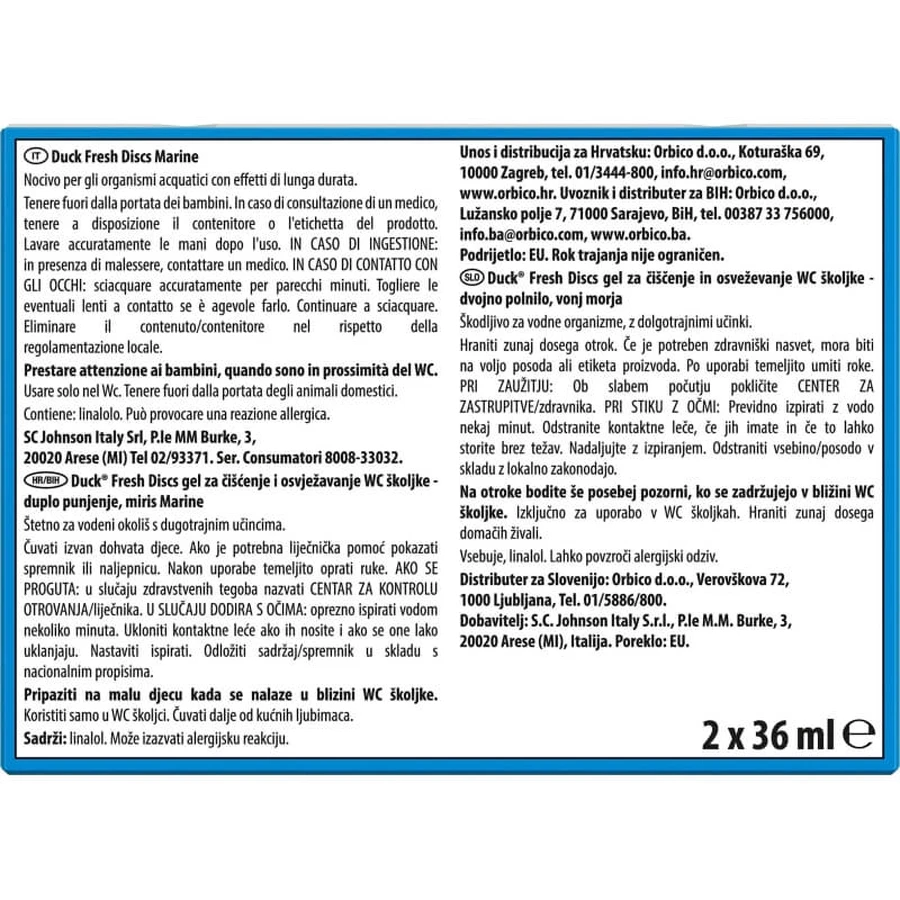 Duck Fresh Discs – 12 discuri cu gel parfumate pentru toaletă, cu arome asortate
