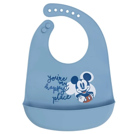 Stor Disney mickey mouse - bavaglino in silicone azzurro