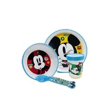 Mickey Mouse de Disney - Juego de comida (plato, taza y cubiertos)