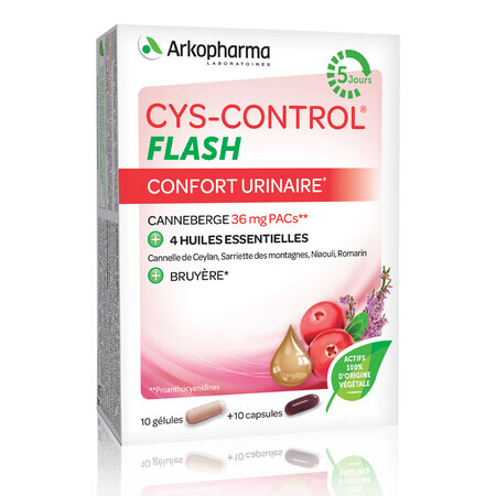 Cys-Control Flash, 20 cápsulas, Arkopharma