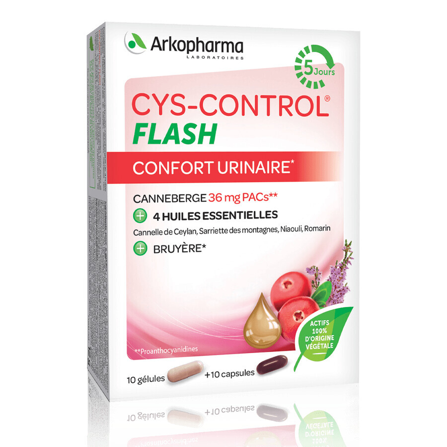 Cys-Control Flash, 20 cápsulas, Arkopharma