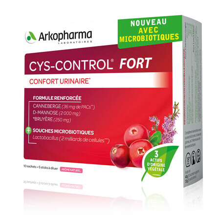 Cys-Control Fort, 10 sachets + 5 repen, Arkopharma