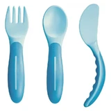 Mam Baby's cutlery - set di posate per bambini 6m+ colore azure blue