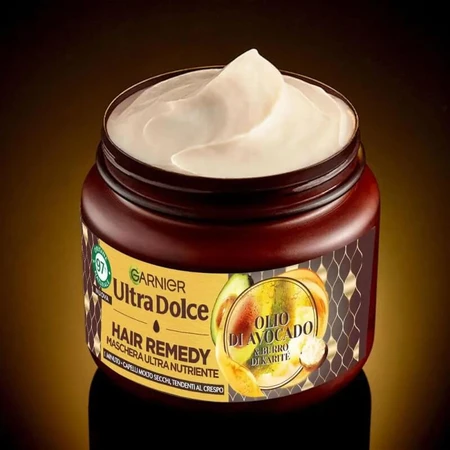 Garnier Ultra Gentle Hair Remedy con aceite de aguacate y manteca de karité - Mascarilla ultranutriente 340 ml